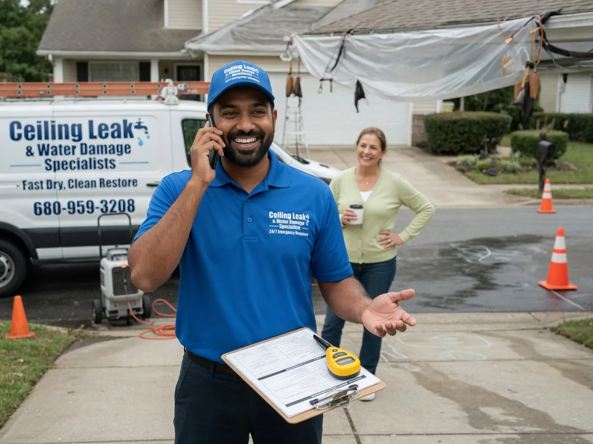 Ceiling Leak Cleanup Modale, IA FAQs